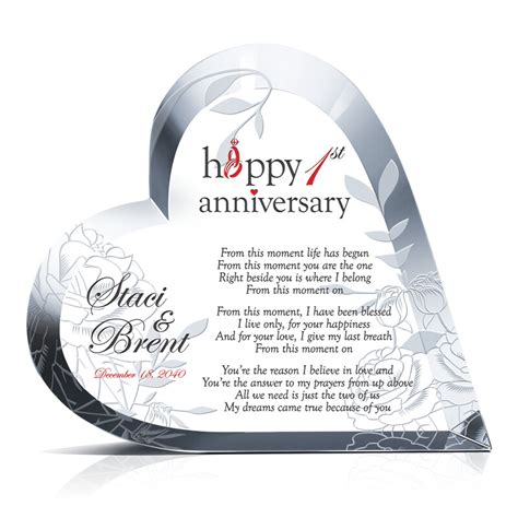 happy st wedding anniversary poem wording sample  crystal central