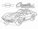 Camaro Corvette Stingray 70s sketch template
