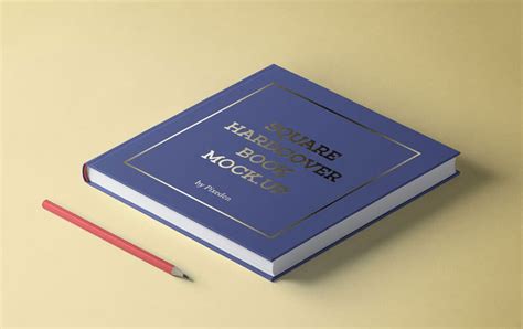 square psd hardcover book mockup css author
