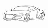Audi R8 Coloring Pages Cars sketch template