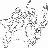 Coloring Frozen Kristoff Pages Anna Sven Olaf Para Colorear Color Printable Getcolorings Print Wecoloringpage Getdrawings Deer Family Colorings sketch template