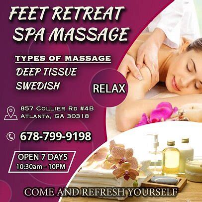 feet retreat spa massage atlanta ga hours address tripadvisor