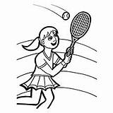 Tennis Coloring Pages Getdrawings Court sketch template