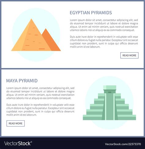 egyptian and maya pyramids royalty free vector image
