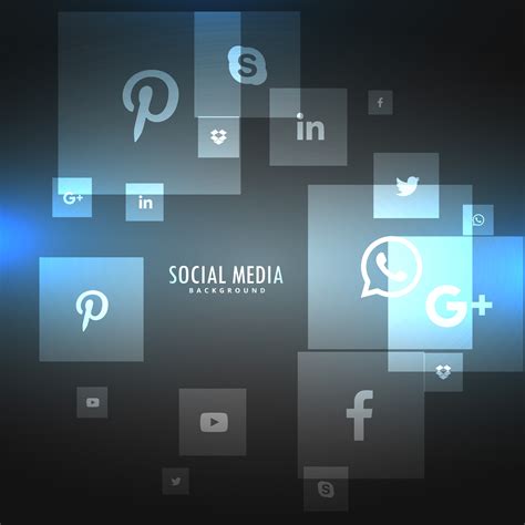 social networks icons  gray background   vector art