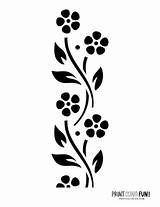 Stencil Flower Designs Print Cut Craft Printing Projects sketch template