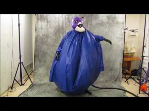 inflatable latex suit latex bag inflation top view vidoemo