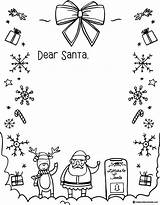 Santa Letter Template Printable Christmas Kids Coloring Letters Pages List Templates Choose Board sketch template