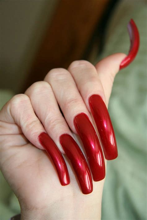 opi not really a waitress long red nails really long