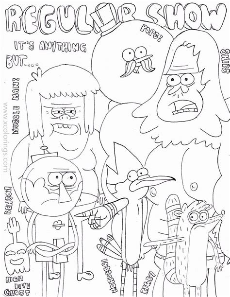 tv series regular show coloring pages xcoloringscom