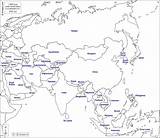 Cartina Politico Muta Nomi Stati Estados Asie Mudo Continent Afghanistan Bangladesh Indonesia sketch template