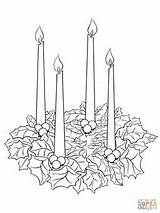 Colouring Advent Wreath Pages Network Pdf sketch template