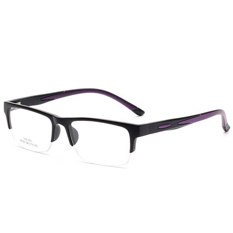 tr90 square semi rimless spectacles frame for men used by plastic