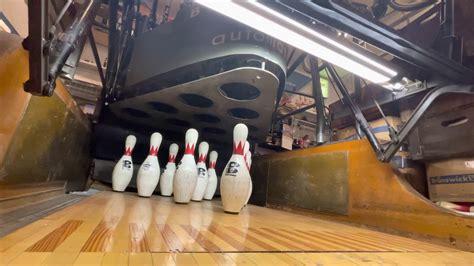 unique lane level view   brunswick pinsetter garage bowling alley vintage youtube