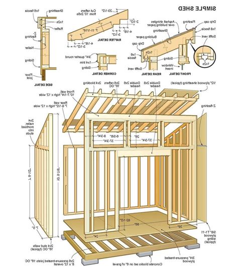 wood shed building plans