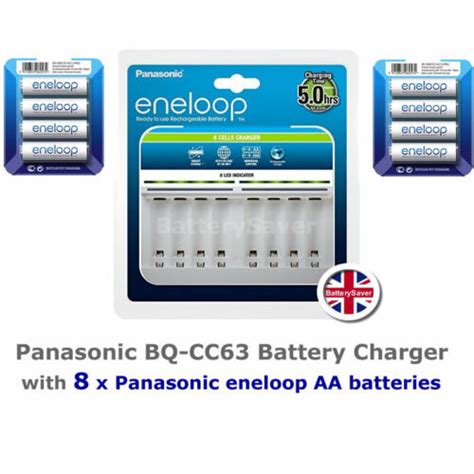Panasonic Eneloop Bq Cc63 Battery Charger With 8 X Aa Rechargeable