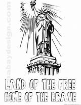 Liberty Statue Coloring July 4th Land Printable Brave Drawing Kids Lady Text Holiday Getdrawings sketch template