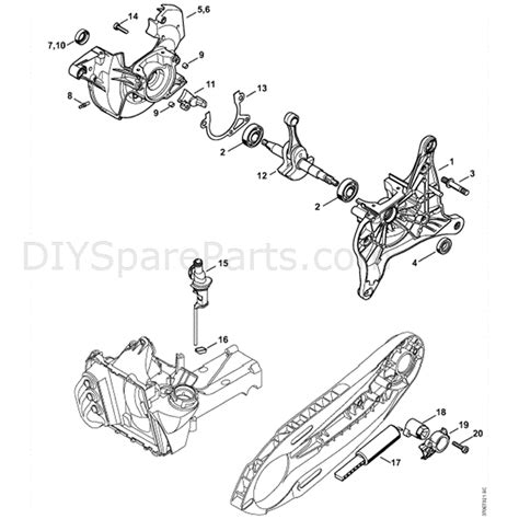 stihl ts   disc cutter ts   parts diagram crankcase