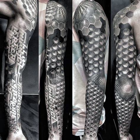 Sacred Geometry Hexagon Tattoo Sleeve Best Tattoo Ideas