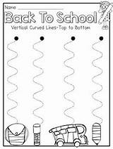 Printables School Back Pencil Practice Motor Fine Set Subject sketch template