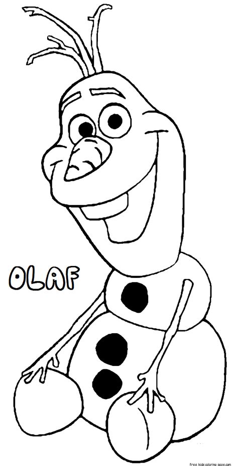 print  frozen characters olaf coloring pages  kids coloring page