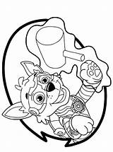 Rocky Mighty Coloring Pups Patrol Paw Fun Kids sketch template