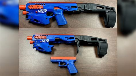 north carolina police seize glock pistol disguised  nerf gun