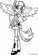 Equestria Girls Coloring Pages Twilight Sparkle sketch template