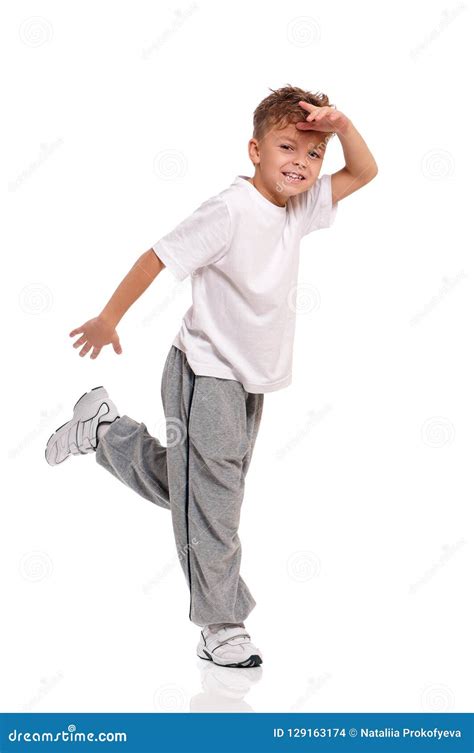 boy dancing  white stock photo image  feet cheerful