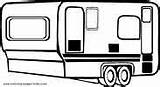 Coloring Camping Pages Kids Motorhome sketch template