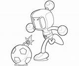 Bomberman Coloring Bom Pages Mario Printable sketch template