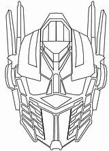 Optimus Prime Coloring Face Head Pages Sketch Drawing Printable Template Color Kids D124 Print Redbubble Getcolorings Colori sketch template