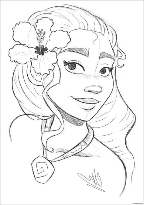 moana princess coloring pages coloring pages
