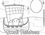 Coloring Pages Potatoes Small sketch template
