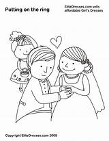 Coloring Pages Wedding Weddings Marry Library Clipart sketch template