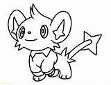 Shinx Smiling Coloring Pages Pokemon Printable Categories sketch template