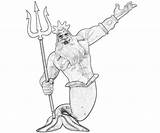 King Triton Funny Coloring Pages sketch template