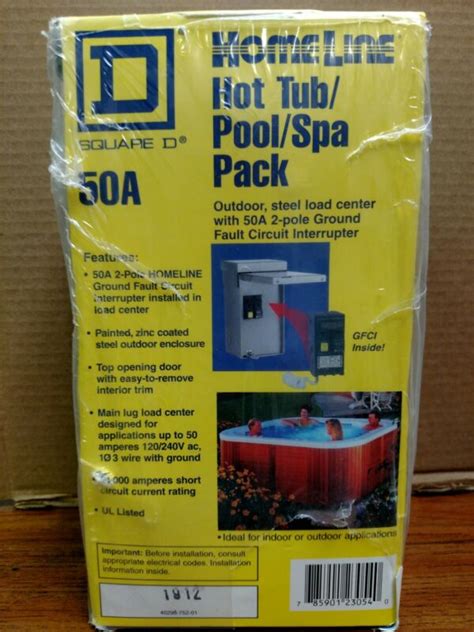 square   amp gfci hot tubpoolspa pack disconnect  outdoor box