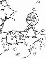 Masha Coloring Pages Bear Color раскраски Kids Print Hedgehog Sheets Colorir Book Episodes Desenho Coloring2print sketch template