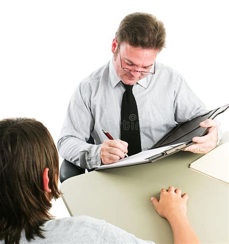 teen job interview or counseling stock image image of male interview 32540703