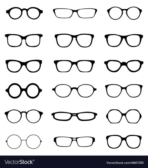 Different Eyeglasses Royalty Free Vector Image