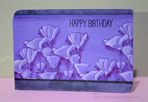 suchis cardstock  layered purple card