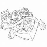 Dota Pudge Heroes Coloring Pages Butcher Outline 1000px Xcolorings Deviantart Raskrasil Cutter Lightning sketch template