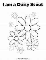 Coloring Pages Girl Daisy Scout Library Clipart sketch template