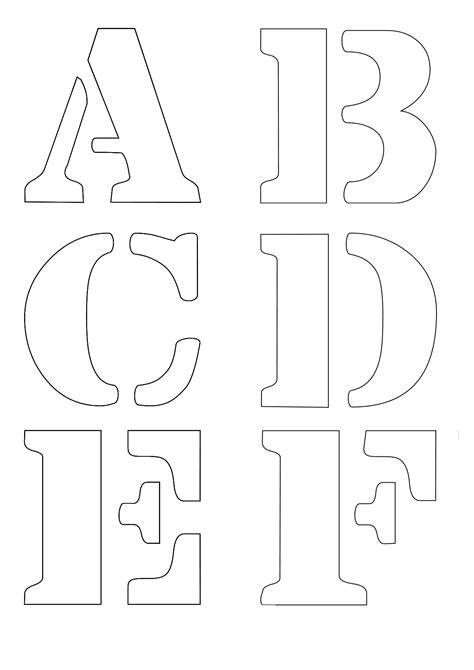 letter stencils  craft downloads