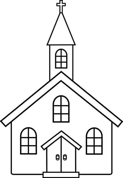 churches coloring pages learny kids