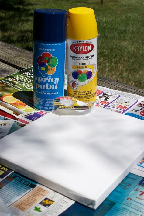 spray paint canvas