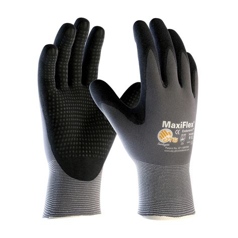 pip atg   maxiflex endurance coated work gloves  dotted palm