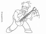 Guitar Coloring Pages Acoustic Getcolorings sketch template