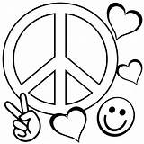 Peace Sign Coloring Pages Kids Printable sketch template